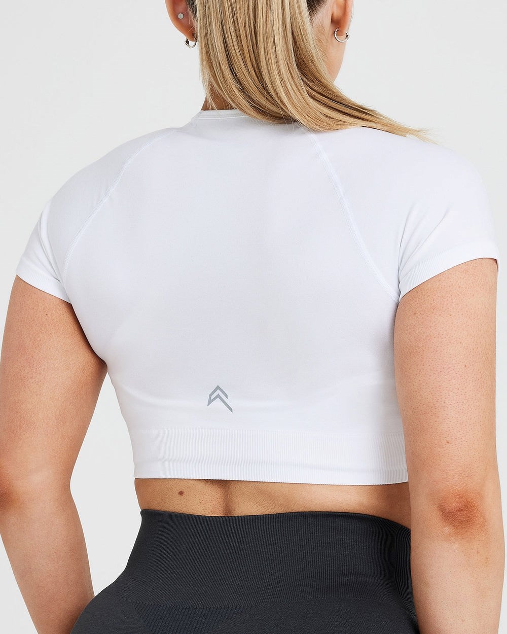 White Oner Active Classic Seamless 2.0 Short Sleeve Crop Top | 6718ARXUL