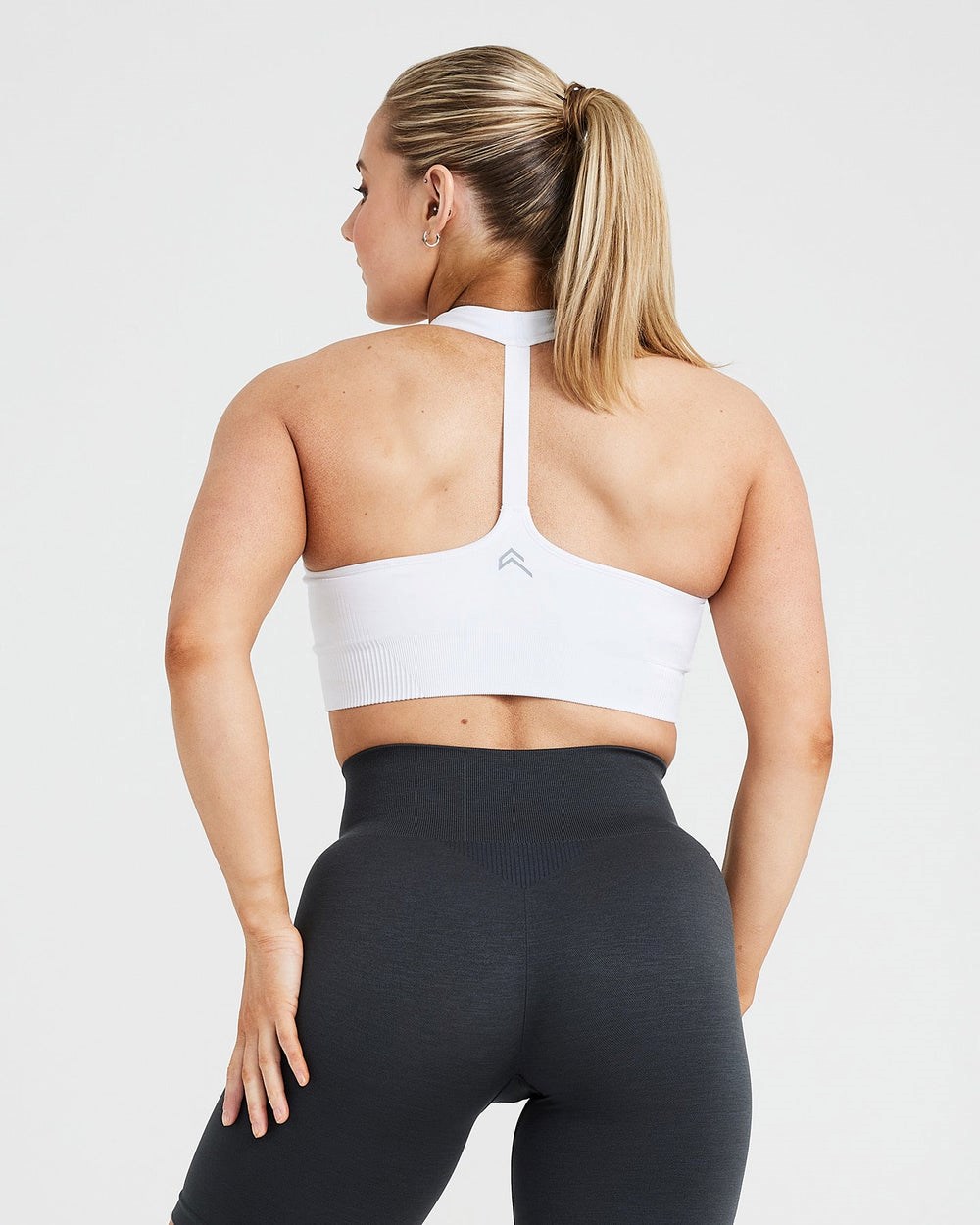 White Oner Active Classic Seamless 2.0 V-Neck Bralette | 1632KWPYC