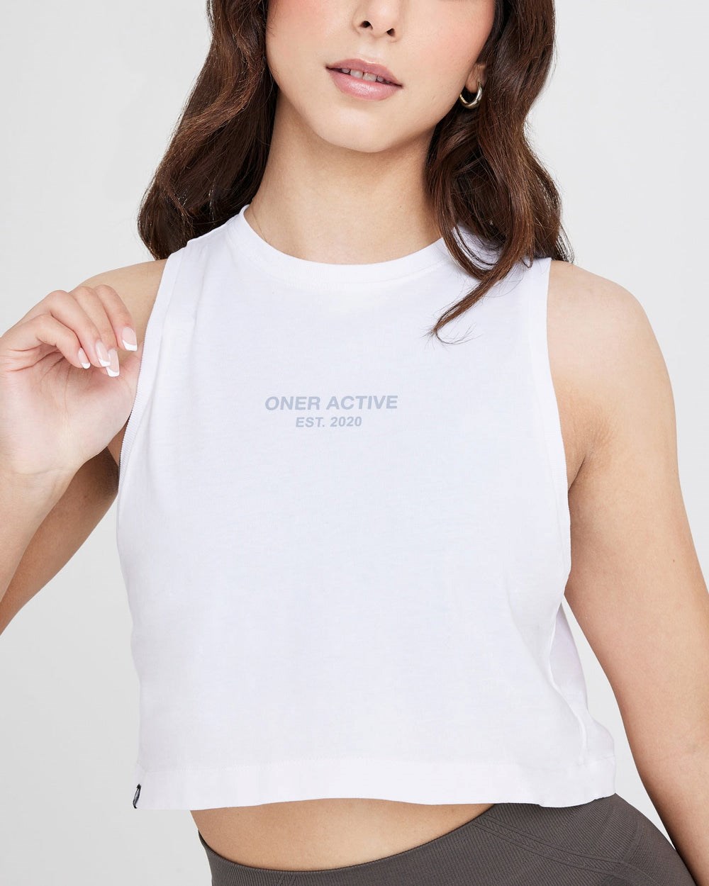 White Oner Active Graphic Jersey Tank | 0496HBJPG