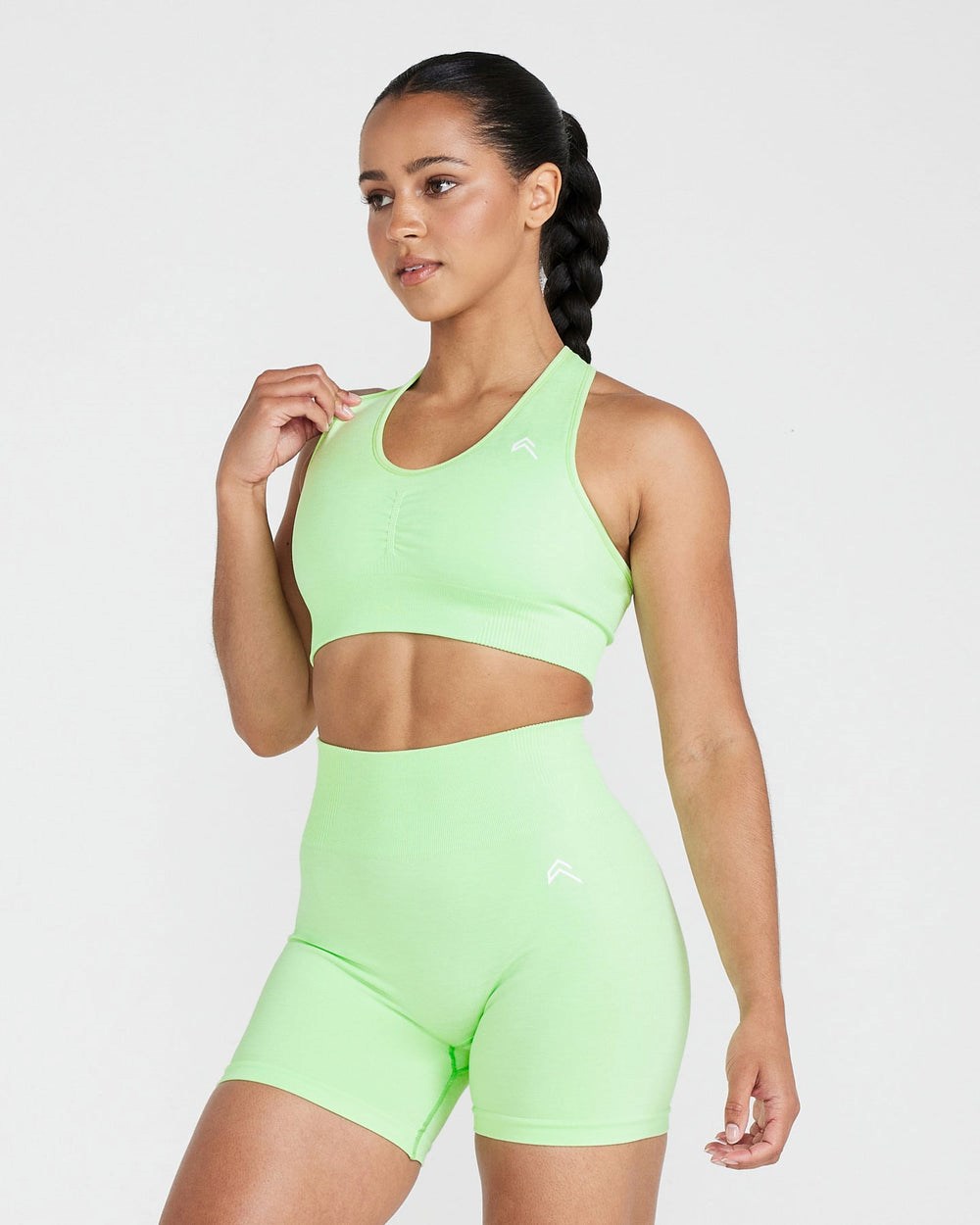 Zest Marl Oner Active Classic Seamless 2.0 V-Neck Bralette | 1543RAXUF