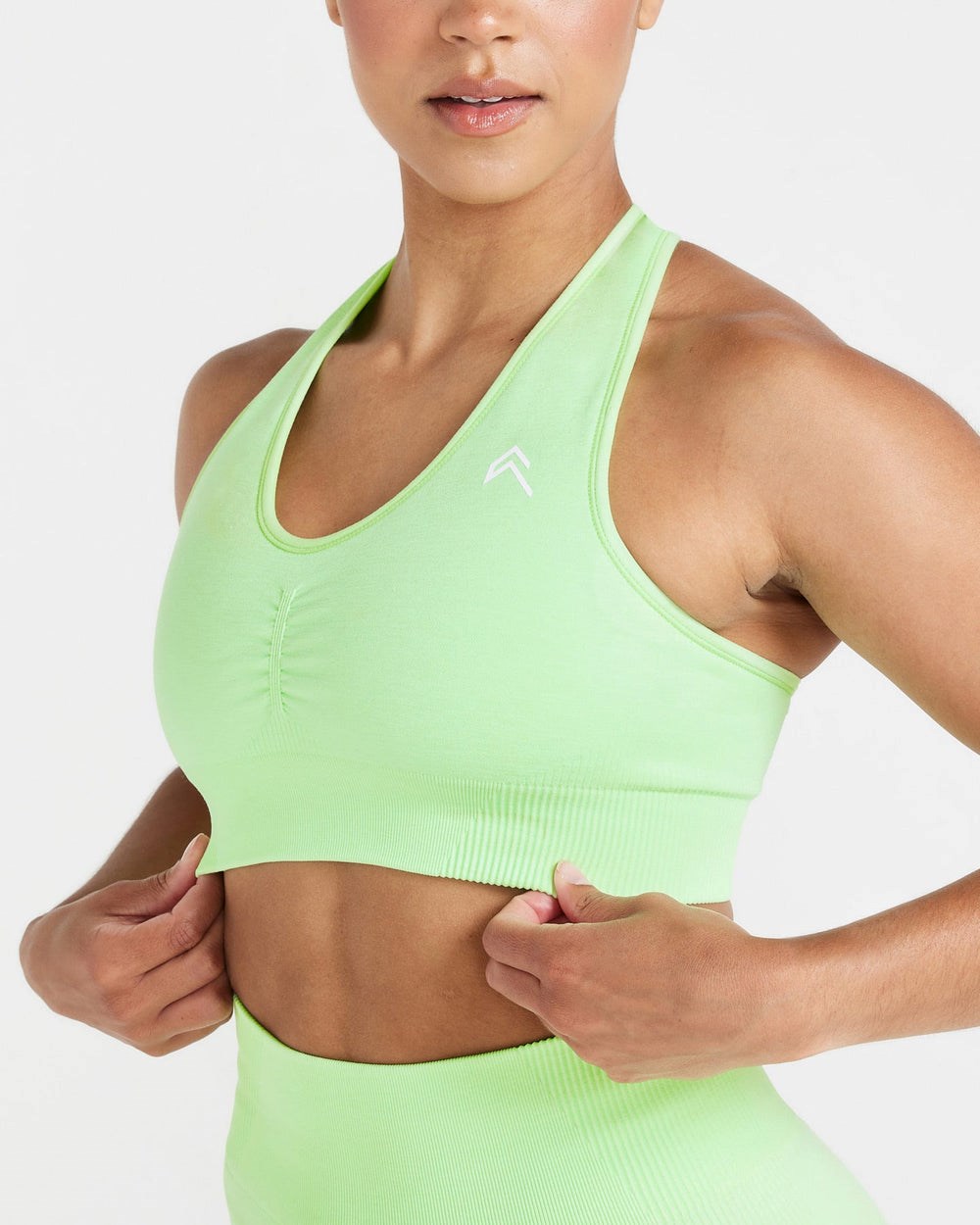 Zest Marl Oner Active Classic Seamless 2.0 V-Neck Bralette | 1543RAXUF