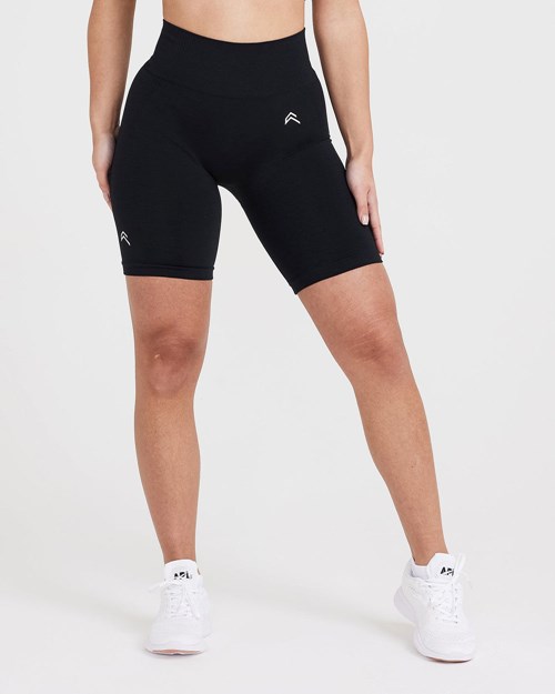 Black Marl Oner Active Classic Seamless 2.0 Cycling Shorts | 2053VUKBT