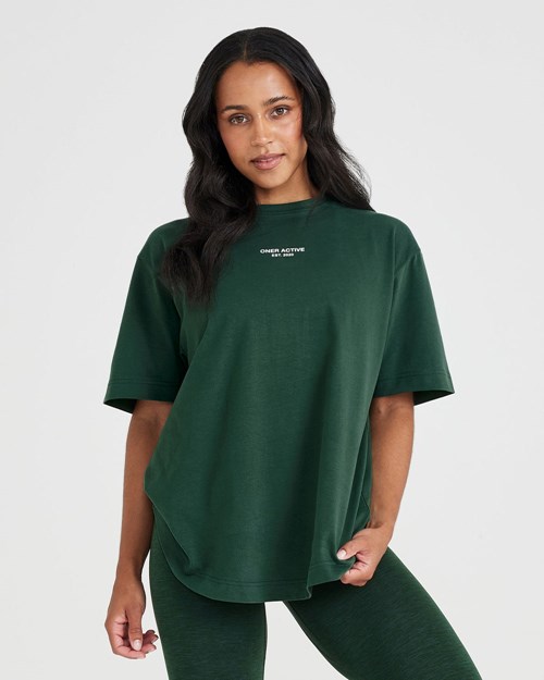 Evergreen Oner Active Graphic Oversized Short Sleeve Tee | 9762HMSCA