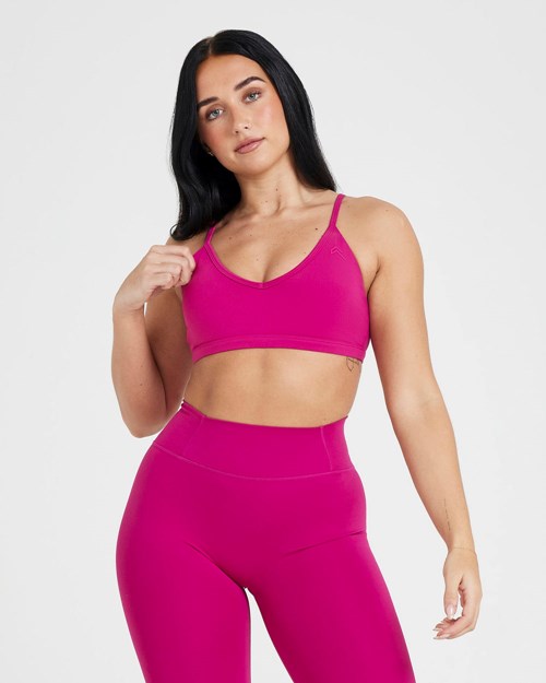 Fuchsia Oner Active Timeless Strappy Bralette | 0325DEQZN