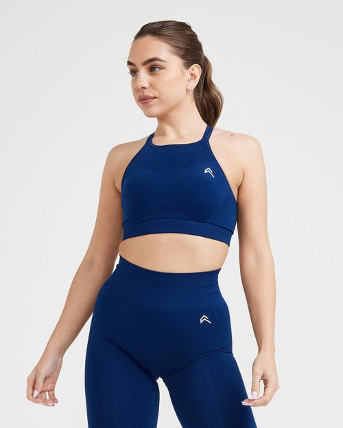 Midnight Oner Active Effortless Seamless High Neck Bralette | 9541YCQKB