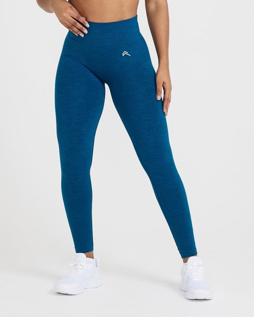 Petrol Blue Marl Oner Active Classic Seamless 2.0 Leggings | 3268NQAPH