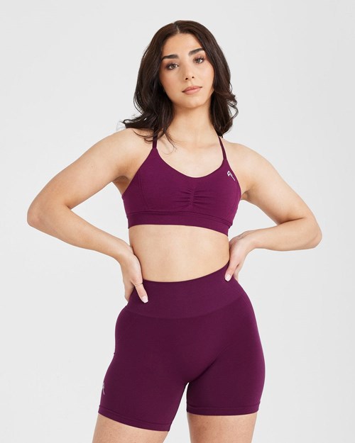 Ripe Fig Oner Active Effortless Micro Bralette | 9316UEFCY