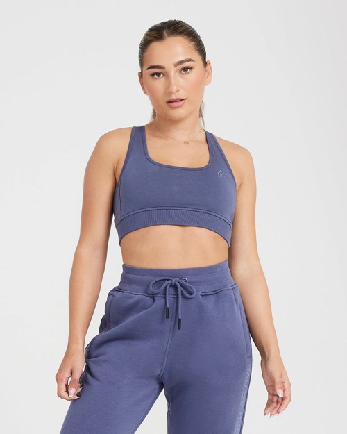 Slate Blue Oner Active Classic Lounge Bralette | 9678BZIWP