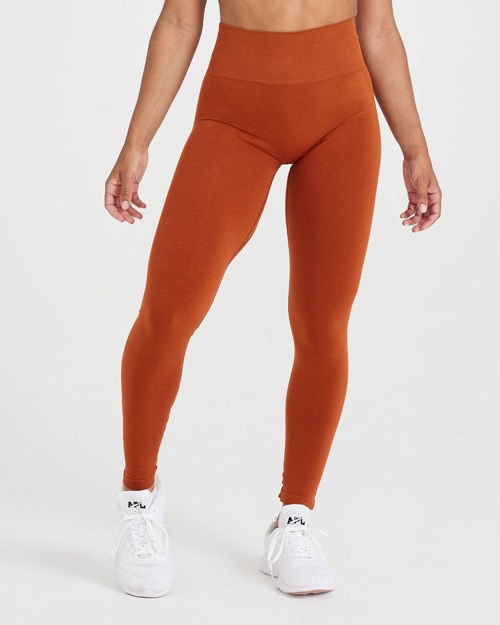 Warm Copper Oner Active Effortless Seamless Leggings | 8075TDKNP